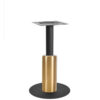 Nobis Furniture - Titan Small Round Black Table Base with Brass Sleeve