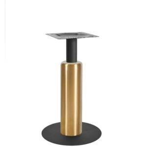 Nobis Furniture - Titan Small Round Black Table Base with Brass Sleeve