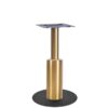 Nobis Furniture - Titan Small Round Brass Column Black Table Base with Brass Sleeve
