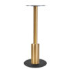 Nobis Furniture - Titan Small Round Brass Column Black Table Base with Brass Sleeve