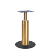 Nobis Furniture - Titan Small Round Brass Column Black Table Base with Brass Sleeve