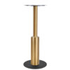 Nobis Furniture - Titan Small Round Brass Column Black Table Base with Brass Sleeve