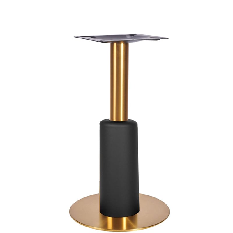 Nobis Furniture - Titan Small Round Brass Table Base with Black Sleeve
