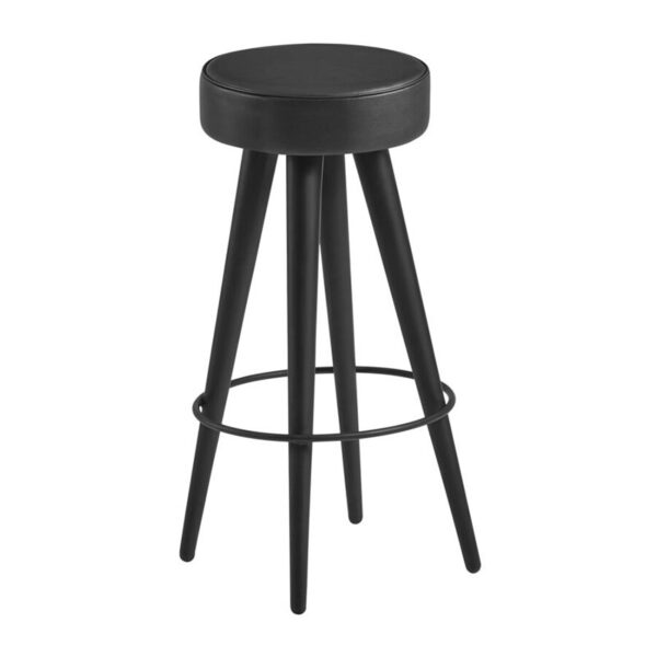 Nobis Furniture - Twilight High Stool- Black Faux Leather