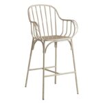 Nobis Furniture - Bloom Aluminium Mid Height Retro Indoor or Outdoor Bar Stool - 2 Colours