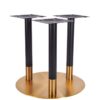 Nobis Furniture - Vello Colossus Round Table Base - Black and Brass - Dining Height