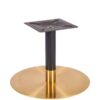 Nobis Furniture - Vello Large Round Table Base - Vintage Brass - Various Heights