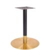 Nobis Furniture - Vello Large Round Table Base - Vintage Brass - Various Heights