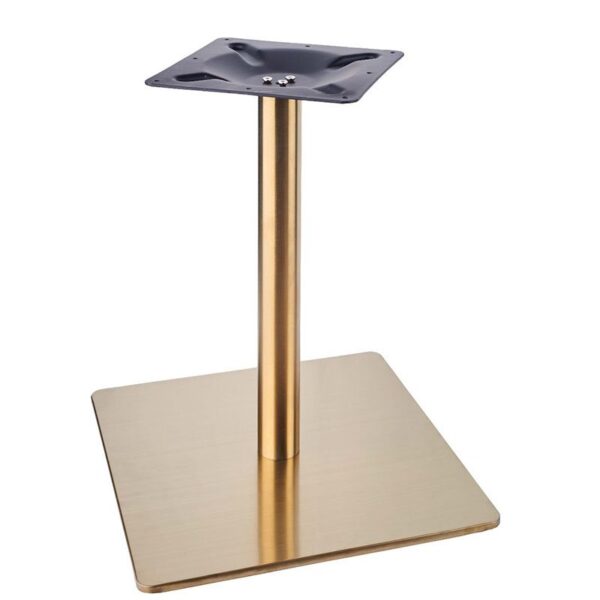 Nobis Furniture - Vello Large Square Vintage Brass Table Base - Various Height