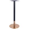 Nobis Furniture - Vello Small Round Table Base - Rose Gold - Various Heights