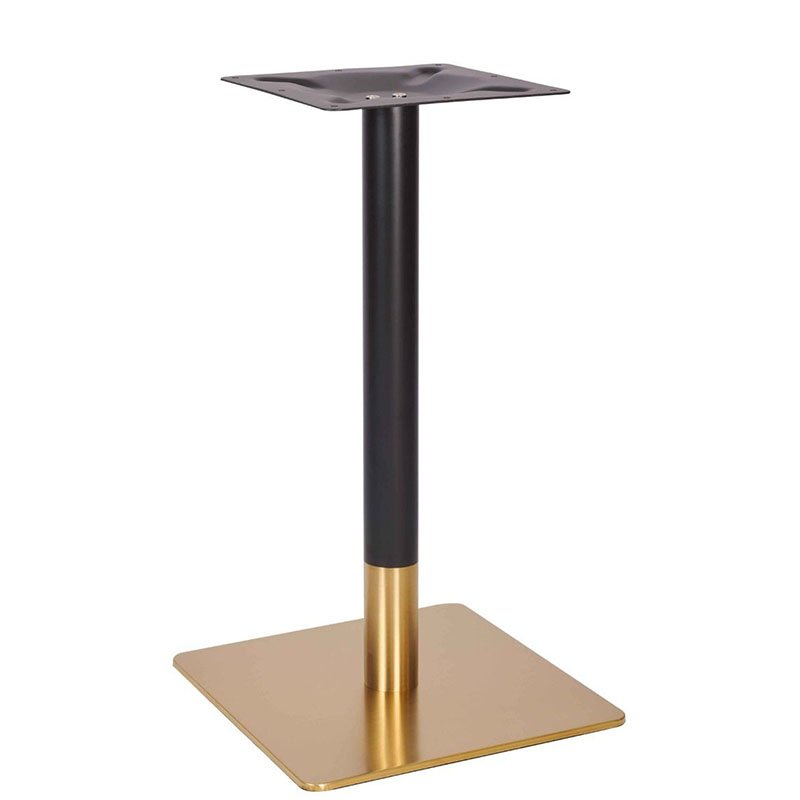Nobis Furniture - Vello Small Square Black and Brass Table Base - Various Height
