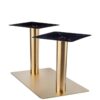 Nobis Furniture - Vello Twin Pedestal Vintage Brass Table Base - Various Height