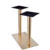 Nobis Furniture - Vello Twin Pedestal Vintage Brass Table Base - Various Height