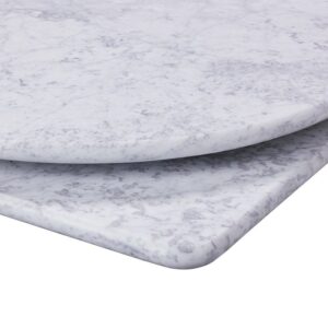 Nobis Furniture - Table Tops - White Carrara Genuine Marble Table Tops - White/Grey Stocked Sizes