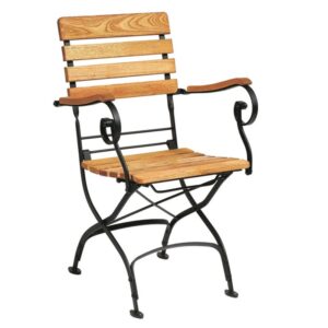 Nobis Furniture - Arch Wrought Iron Outdoor Folding Arm Chair