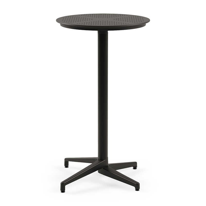 Nobis Furniture - Next Day Cuba Black Outdoor Flip Top Poseur Table - 600mm Round