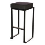 Nobis Furniture - Kubo Bar Stool with Interchangeable Faux Leather Seat Pad – Black Frame
