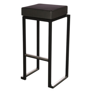 Nobis Furniture - Kubo Bar Stool with Interchangeable Faux Leather Seat Pad – Black Frame
