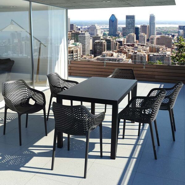 black spring arm chair nobis furniture