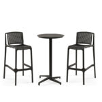 Nobis Furniture - Next Day Blink Bar Chair with Cuba Outdoor Poseur Set - 2 Seater Set