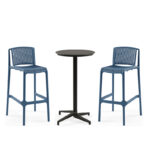 Nobis Furniture - Next Day Blink Bar Chair with Cuba Outdoor Poseur Set - 2 Seater Set