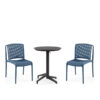 Nobis Furniture - Next Day Blink Side Chair with Cuba Outdoor Dining Set - 2 Seater Set