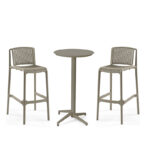 Nobis Furniture - Next Day Blink Bar Chair with Cuba Outdoor Poseur Set - 2 Seater Set