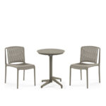Nobis Furniture - Next Day Blink Side Chair with Cuba Outdoor Dining Set - 2 Seater Set