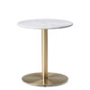Next Day Champagne Genuine Marble Round Dining Table - 3 Top Sizes