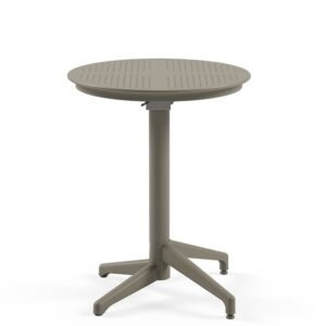 Nobis Furniture - Next Day Cuba Mink Outdoor Flip Top Dining Table - 600mm Round