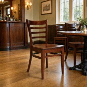 Dallas Walnut Side Chair in a classic Pub style setting