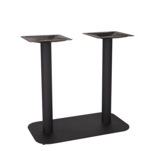 Nobis Furniture - Black Emmett Radius Edge Twin Table Base - Dining Height