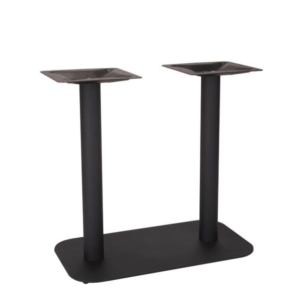 Nobis Furniture - Black Emmett Radius Edge Twin Table Base - Dining Height
