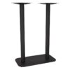 Nobis Furniture - Black Emmett Twin Poseur Height Table Base with Radius Edges
