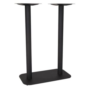 Nobis Furniture - Black Emmett Twin Poseur Height Table Base with Radius Edges