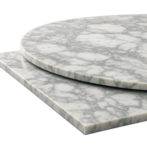 Arabescato Marble Table Top 20mm White Grey