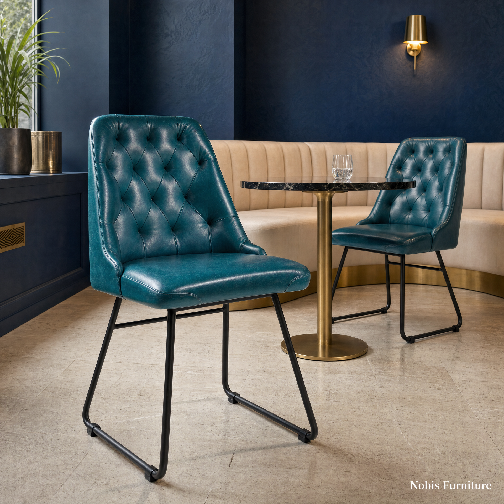 Harland Vintage Leather Side Chair