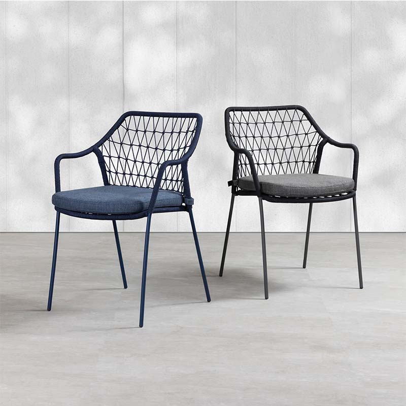 Hunter Outdoor Stacking Arm Chair - 2 Colours