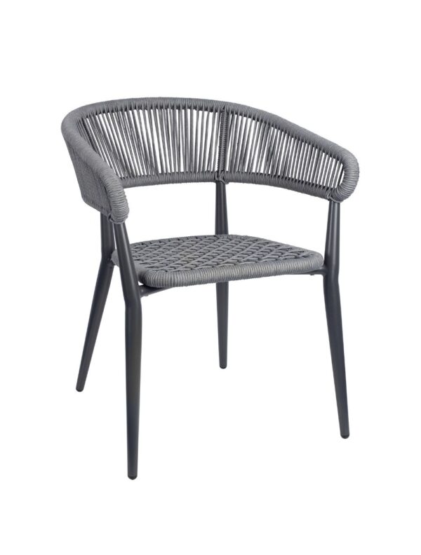 Nobis Furniture - Madrid Rope Weave Outdoor Stacking Arm Chair