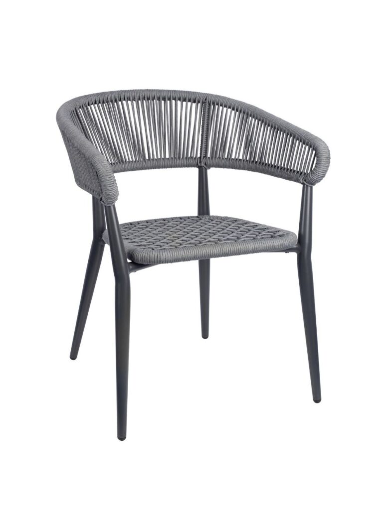 Nobis Furniture - Madrid Rope Weave Outdoor Stacking Arm Chair