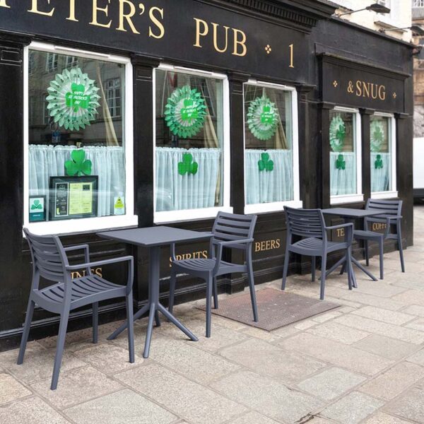 taylor grey arm chair in situ nobis furniture