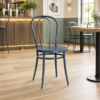 Urban Bistro Side Chair – Slate blue in a cale cafe setting