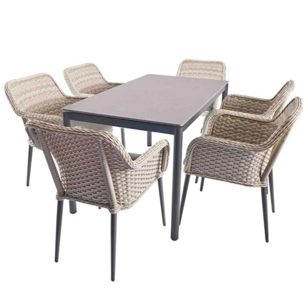 vita rattan with table nobis furniture