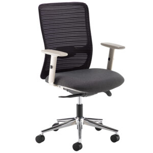 Arcade Mesh Back Task Chair with Grey Frame and Chrome Base