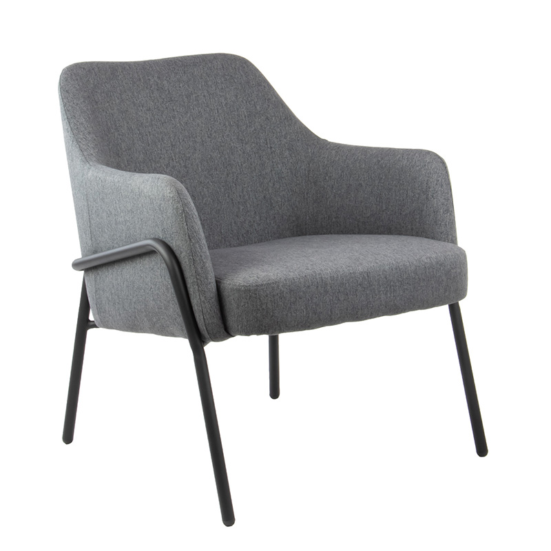 Corby Lounge Chair with Black Metal Frame