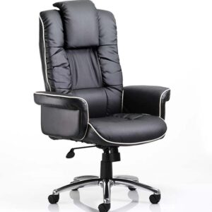 Chelsea Executive Chair Black Soft Bonded Leather with Arms