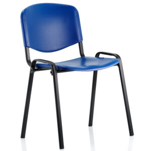 ISO Stacking Chair – Poly Seat with Black Frame, Ideal for Visitor & Conference Use