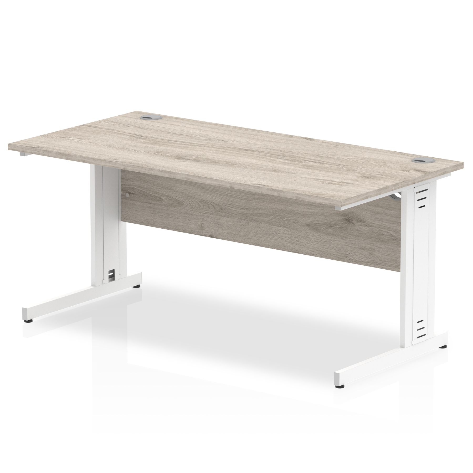 Impulse Straight Cable Management Office Desk - 800mm Deep