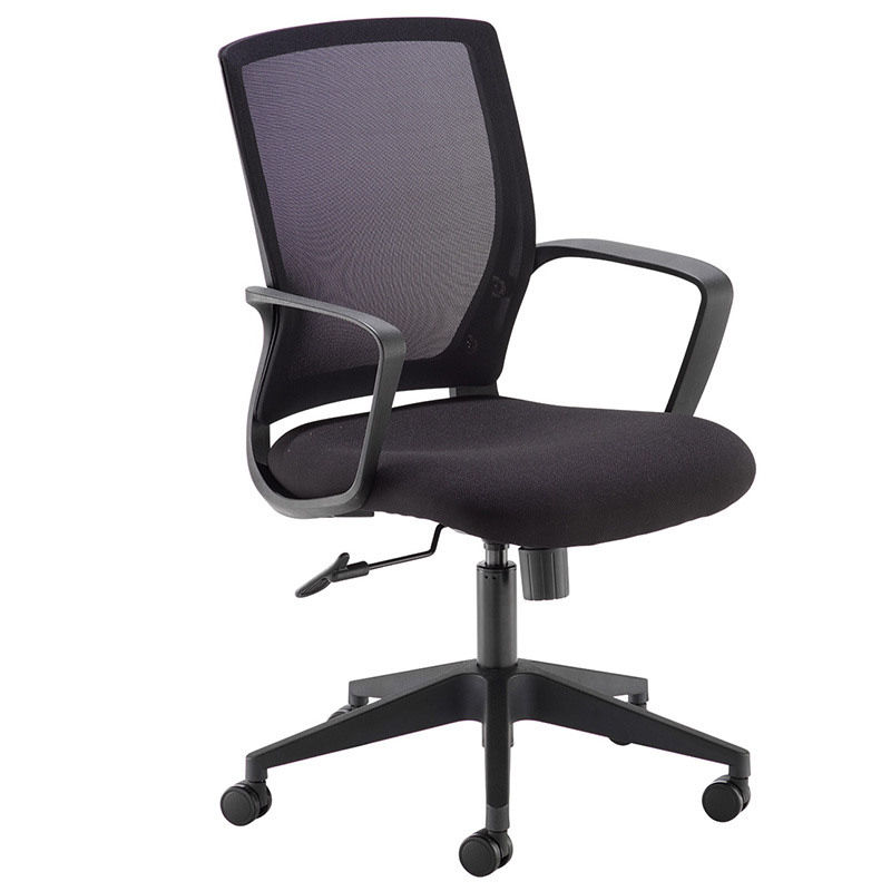 Jonas Mesh Back Operator Chair with Fixed Arms - Black