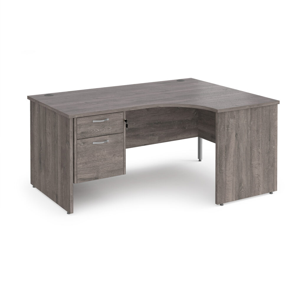 Porto 25 Panel End Right Hand Corner Desk with 2 Drawer Pedestal